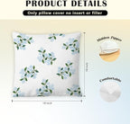 JINYO Rustic Blue Hydrangea Floral Pillow Covers 18x18, Blue Hydrangea Decor, Farmhouse Spring Flower Grandmillenial Pillow Covers for Home Bedroom Living Room, Cottagecore Room Decor
