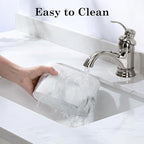 Luxspire Toothbrush Holder, 2 Slots Toothbrush and Toothpaste Holdersfor Bathrooms, Resin Toothbrush Holder Electric Toothbrush Stand for Vanity Countertop, Bathroom Accessories, Gravel White