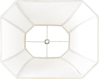 GO&SO Square Cut Corner Lampshades Set of 2, 8x14x11 Inch Medium Table Lamp Shades Cream-Yellow, Natural Fabric Handcrafted, Easy Assembly,Bell Lamp Shade for Floor Lamps Replac for Living Room