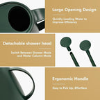 Watering Can for Indoor Outdoor Plants, Modern Small Watering Cans with Removable Nozzle, Long Spout Watering Can for Indoor Bonsai Plants Garden Flowers 1/2 Gallon 1.8L 60OZ (Dark Green)