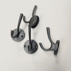 ZUONAI Black Coat Hook Heavy Duty 12 Pack Matte Black Hooks for Hanging Coats and Hat Hook Door Towel Hooks for Bathrooms Wall Mounted Double Metal Robe Hook Kitchen Hanger Sturdy Coat Locker Single