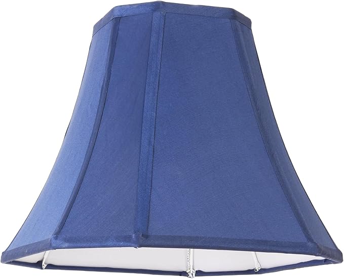 Navy Blue Square Cute Lamp Shades Octagonal Faux Silk Lampshade Replacement Medium Lampshade 6.5×13×10.6IN(Spider) Vintage Lamp Shade for Table & Floor Lamp - Easy Assembly(Single)
