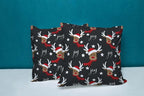 CAPSCEOLL 2PCS Gray Christmas Living Room Pillow Covers 18X18Inch Cute Deer Antlers Christmas and Scarf Snow Star Pillowcover for Bedroom Sofa Living Room Zipper Pillow Cases
