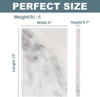 BCS Natural Marble Cutting Boards for Kitchen - 12" x 8" Multi-Purpose Pastry Marble Tray Cheese Board Marble Slab for Counter, Bathroom Perfume Tray Jewelry Candle Plate (Namib Fantasy)