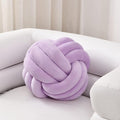 Sioloc Soft Knot Ball Pillows,Round Throw Pillow Cushion Home Decoration Plush Pillow,Throw Knotted Pillow Handmade Round Plush Pillow（7.8inches,Lilac）