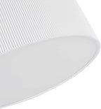 Ceiling Light, SPAKRSOR Modern Stripe Fabric Pendant Light Shade Flush Mount, Large White Drum Lampshade, Round Pendant Lamp, for Bedroom Living Room, Flush Chrome Matt, 3 Bulb, E26