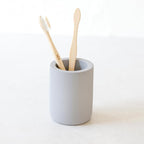 Selegna Drying Stone Toothbrush Holder, Diatomite Toothbrush Holders for Bathroom, Quick Drying Electric Toothbrush & Toothpaste Holder Cup, Diatomaceous Earth Bathroom Sink Organizer (Dark Grey)