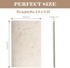 Italian Natural Travertine Tray, 12" x 8" Vanity Decorative Marble Tray for Jewelry, Ring Holder, Perfume Organizer Candle Tray for Bedroom/Bathroom/Kitchen Countertop