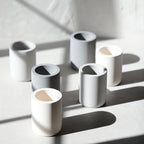 Selegna Drying Stone Toothbrush Holder, Diatomite Toothbrush Holders for Bathroom, Quick Drying Electric Toothbrush & Toothpaste Holder Cup, Diatomaceous Earth Bathroom Sink Organizer (Light Grey)