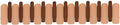 Wall Mounted Piano Key Hanger | Flip Style Hook | Entrance Wall Art Hook, Made of Oak Wood (3 Times Painted, 4 Times Polished) (Arc Walnut-Beech, 10Hooks)