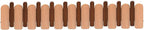 Wall Mounted Piano Key Hanger | Flip Style Hook | Entrance Wall Art Hook, Made of Oak Wood (3 Times Painted, 4 Times Polished) (Arc Walnut-Beech, 10Hooks)