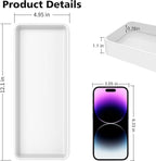 Gurygo 12" Countertop and Vanity Tray - Kitchen Tray for Soap Bottles - Rectangular Vanity Tray for Bathroom - Vanity Trays for Bathroom - Kitchen Soap Dispenser Tray,White