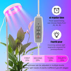 11 Inch Plant Pots with 2 x LED Grow Lights for Indoor Plants and 1 x Soil Moisture Meter - Complete Indoor Plant Care Set, 2 Pack Flower Pots with Drainage Holes and Plug, Gray