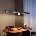 44.5" Dimmable LED Linear Kitchen Island Pendant Light Fixtures with Memory Function, 30W Modern Touch Control Chandelier, Adjustable Color Temperature, Dining Room Light Fixture for Office Bar, Black