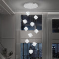 10-Lights Foyer Chandelier Modern Crystal Chandeliers Large Chandelier for High Ceilings,Crystal Pendant Light for Living Room Stairwell Dining Room Entryway
