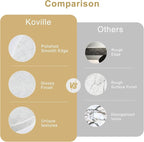 Koville Lighe Gray Marble Stone Cutting Board, Non-Stick Dough Pastry and Cutting Boards for Kitchen Counter, 16" Marble Cheese Board for Baking, Charcuterie, Trivet, Round Serving Slab for Countertop