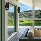 Up Down Lights Outdoor Wall Light, Brown Exterior Dawn to Dusk Outdoor Light Fixture, Porch Lights Wall Mount 2 Pack, IP65 Aluminum Modern Outside Lights for House Front Door, Porch