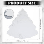 Marble Christmas Tree Cheese Board Marble Christmas Tree Shaped Charcuterie Cutting Board Decorative Serving Tray for Xmas Gift Decoration Kitchen Food Fruit