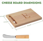 Miicol Wood Charcuterie Board, Monogram Cheese Board 10 Inch, Personalized Initial Cutting Board with Spreader, Unique Housewarming Gift, Ideal for Kitchen, Home, Letter E