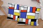 CAPSCEOLL Geometric Throw Pillow Covers 16X16 Set of 2,Geometry Black Red White Blue Yellow Gray Pillow Cases Cushion Covers for Living Room Bedroom Decorative Throw Pillowcases for Sofa Couch Chair
