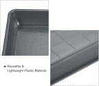 MECCANIXITY Plant Pot Saucer 7 Inch Plastic Square Flower Drip Tray for Indoor Outdoor, Gray Pack of 10