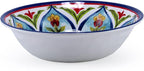 Melamine Dinnerware Sets, 12Pcs Dishes Set for 4, Plates and Bowls Sets Outdoor Dinnerware, Dishwasher Safe BPA free (Retro Style)