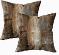CAPSCEOLL Grey Brown Throw Pillow Covers Modern Home Art Decor,16 X 16 Inches Set of 2 Pillow Cases Decorative,Abstract Oil Painting Pillowcases for Bedroom,Living Room