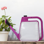 6L Foldable Clear Plastic Watering Can with Rotating Nozzle Long Spout Ideal for Indoor and Outdoor Gardening - Purple