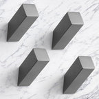 NINETREX Towel Hooks Grey SUS304 Stainless Steel 4 Pack Heavy Duty Modern Wall Hooks Robe Hook for Bathroom Livingroom Hotel Style Wall Mounted