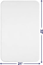 American Soft Linen 21x32 Fluffy Foamed Slip Reducer Bath Rug, Machine Washable Area Bath Mat Rugs for Bathroom, White