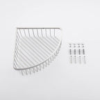 Corner Shower Caddy Organizer, SUS304 Stainless Steel Heavy Duty Rust-Proof Shelf Organizer, Wall Mounted Storage Rack for Bathroom, Kitchen, Brushed Nickel
