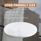 Koville African Natural Marble Cutting Board for Kitchen, 16inch Round Hand Crafted Marble Slab for Cheese, Charcuterie, Pastry Board - Wedding Gift, House Warming Gift(Namib Fantasy)
