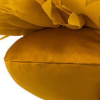 3D Flower Throw Pillow Decorative Sunflower Round Accent Pillowcase Soft Cute Elegant Floral Cushion for Bed Couch Car Living Room Bedroom Home Farmhouse Boho Decor 12Inch Gift Mustard Yellow