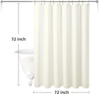 LaCyan 3 in 1 Waterproof Waffle Weave Shower Curtain and Clear Liner Set with 12 Stainless Steel Hooks Double Sided for Bathroom 72 Inches Heavy Duty Polyester Fabric Shower Curtains 72x72