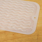 Silicone Dish Drying Mat for Multiple Usage,Easy clean,Eco-friendly,Heat-resistant Silicone Mat for Kitchen Counter,Sink,Bar,Bottle,or Cup Translucent M 17 inches x 6 inches