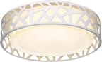 LED Flush Mount Ceiling Light, 14 Inch Dimmable Round Lighting Fixture, 20W 1400 Lumens 3000K Warm White, ETL Listed for Kitchen, Hallway, Bedroom, Stairways (Metal Body and Acrylic Shade)