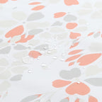 Stall Fabric Shower Curtain, Orange and Gray Floral Flower Shower Curtains for Bathroom, Waterproof Bathroom Curtains, 54" W x 72" H