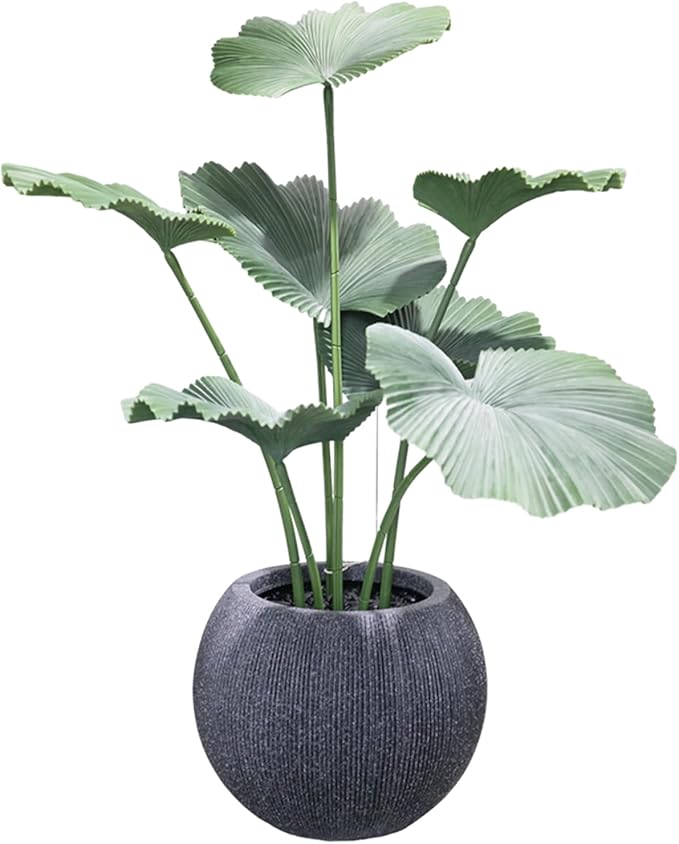 11.8 H x 14.5" Dia (8.9" Pot Opening) Plastic Round Black Planters for Outdoor Plants, Resin Flower Pot for Indoor and Outdoor Plants, Plant Pot with Drainage Holes and Plug for Home Patio Garden