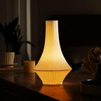 RONDURE 12.3" Modern Ceramic Table Lamp, Modern Bedside Lamps for Bedroom, Living Room and Nightstand, White Translucent Ceramic Shade, Warm Ambient Lighting, Home Decor