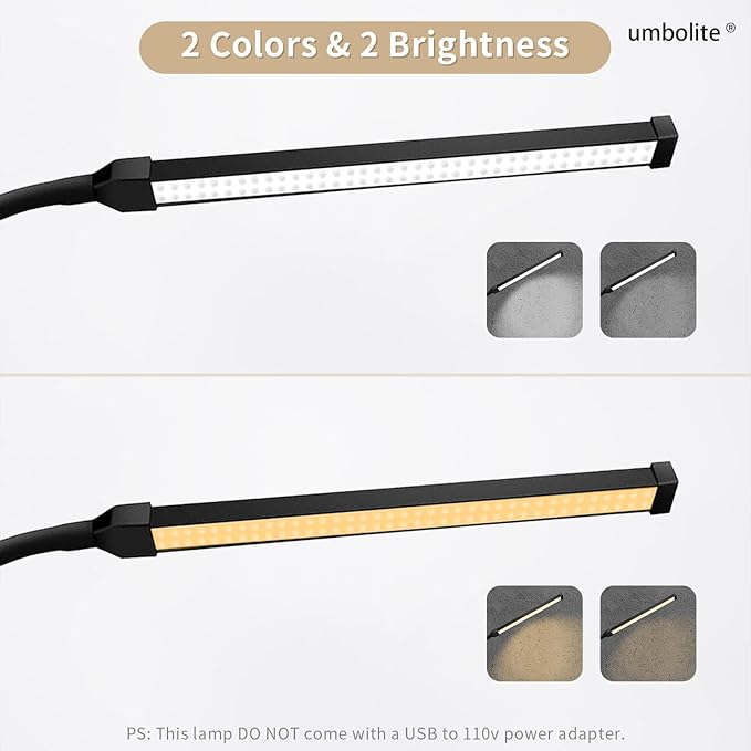 Lash Light, LED Floor Lamp, Reading Floor Lamp, Adjustable Gooseneck, 3 Heights, 10W Dual Brightness, Portable Standing Lamp for Eyelash Extensions, Makeup, Office