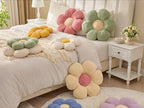 Cute Daisy Plush Throw Pillow, Purple Flower Shaped, 19.6" Seating Pillow, Home Decorative Floor Pillows
