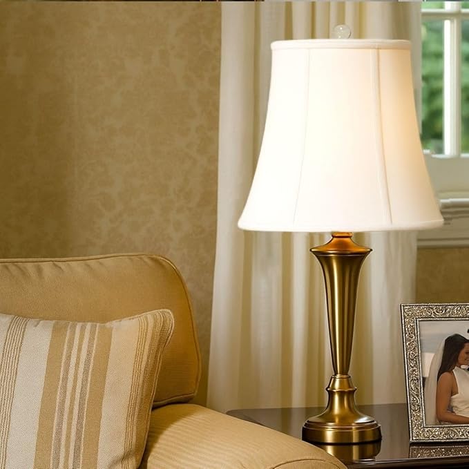 Royal Designs, Inc. BSO-708-12BG-2 Modified Bell Basic Lamp Shade, 7.5 x 12 x 9.5, Beige, 2-Pack
