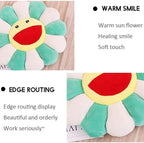 TEFU Flower Plush Pillow, Sunflower Pillow Soft & Comfortable Sunflower Cushion Colorful Sun Flower Plush Toy Home Bedroom Shop Restaurant Decor (Colorful,31.4in/80cm)