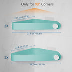 Sotfamily Shower Caddy Corner, 4 Pack Adhesive Corner Shower Shelves for Bathroom Organizers and Storage, Rust Free Plastic Rack for Bathroom Accessories & Decor, Turquoise
