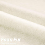Pallene Faux Fur Plush Lumbar Throw Pillow Covers 12x20 Set of 2, Soft Fluffy Couch Pillow Covers for Living Room, Cream White
