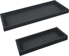 Countertop and Vanity Tray - 2 PC (11” and 7”) Shatterproof Silicone Kitchen and Bathroom Trays for Counter, Kitchen Soap Dispenser Tray, Vanity Trays for Bathroom, Perfume Key Tray