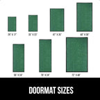 GORILLA GRIP Traffic Guard Door Mat, 60x36, Heavy Duty Welcome Mats, Commercial Office Space Doormat, Waterproof, Fade Resistant, Strong Rubber Backing, Low Profile, Shoe and Boot Scraper, Green
