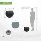 11.8 H x 14.5" Dia (8.9" Pot Opening) Plastic Round Black Planters for Outdoor Plants, Resin Flower Pot for Indoor and Outdoor Plants, Plant Pot with Drainage Holes and Plug for Home Patio Garden