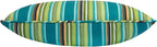 Outdoor Lumbar Pillows Water Resistant 12x20 inch,Decorative Throw Pillow Set of 2 with Insert,Hidden Zipper Headrests for Patio Furniture Sofa Couch Chair(Green Stripe)