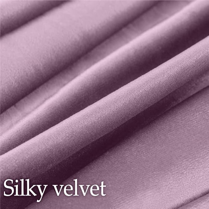 lalaLOOM Velvet Throw Pillow Covers, Set of 2 Decorative Square Pillows Home Decor, Soft Accent Cases, Silky Machine Washable Pillowcases for Sofa, Couch, Bedroom, Living Room, 16x16, Plum Purple